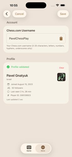 ChessView - Move History