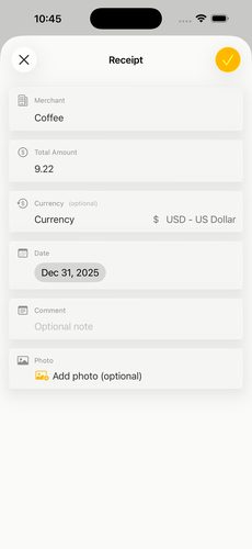 LiquidReceipt - Trip View